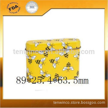 The oval Cosmetics Tin Packaging/Cartoon Tin Box With Easy Open Lid